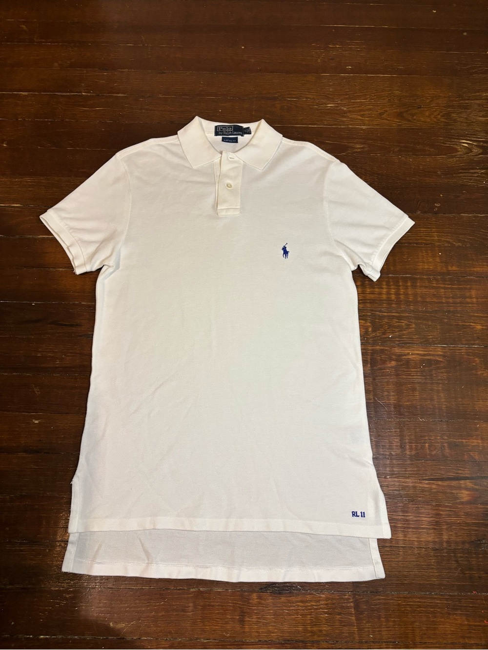 Polo by Ralph Lauren White Polo with Blue Pony Embroidery
